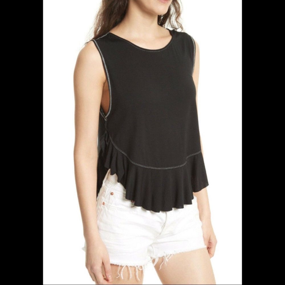 Free People Sleeveless Ruffle Top